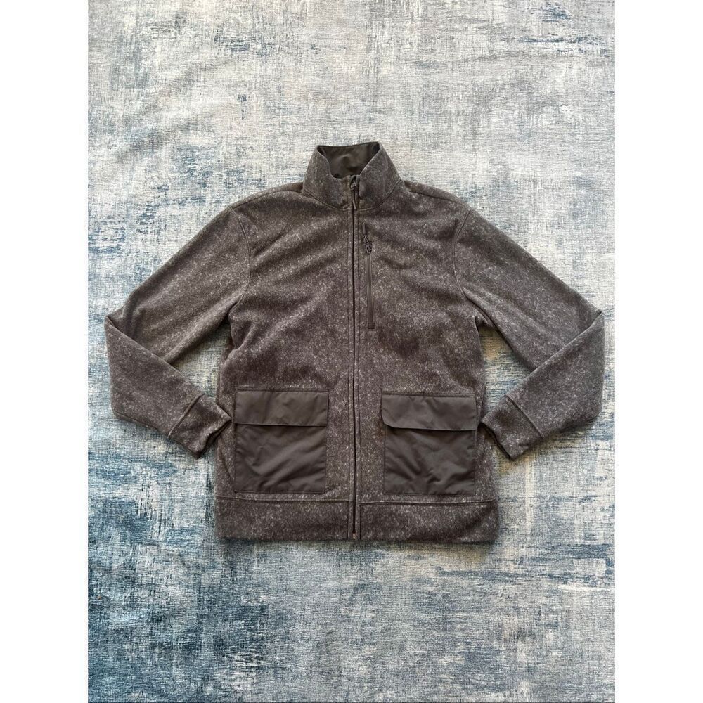 Old Navy Gray Marble Soft Fleece Full Zip Jacket Men's Medium